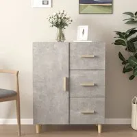 Pirro 1-Door 3-Drawer Sideboard - Concrete Effect, Engineered Wood