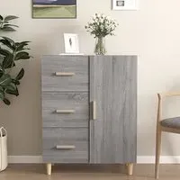 Pirro 1-Door 3-Drawer Sideboard - Grey, Engineered Wood