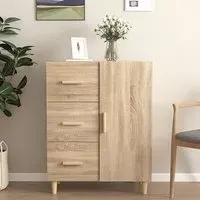 Pirro 1-Door 3-Drawer Sideboard - Sonoma Oak, Engineered Wood