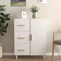 Pirro 1-Door 3-Drawer Sideboard - White, Engineered Wood