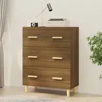 Pirro 3 Drawer Chest - Brown Oak, Engineered Wood