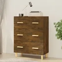 Pirro 3 Drawer Chest - Smoked Oak, Engineered Wood
