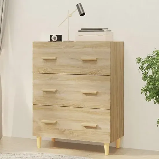 Pirro 3 Drawer Chest - Sonoma Oak, Engineered Wood