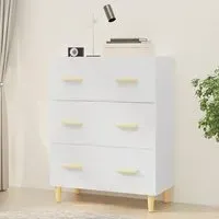 Pirro 3 Drawer Chest - White, Engineered Wood