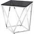 Pittsburgh Side Table - Smoked Glass, Stainless Steel