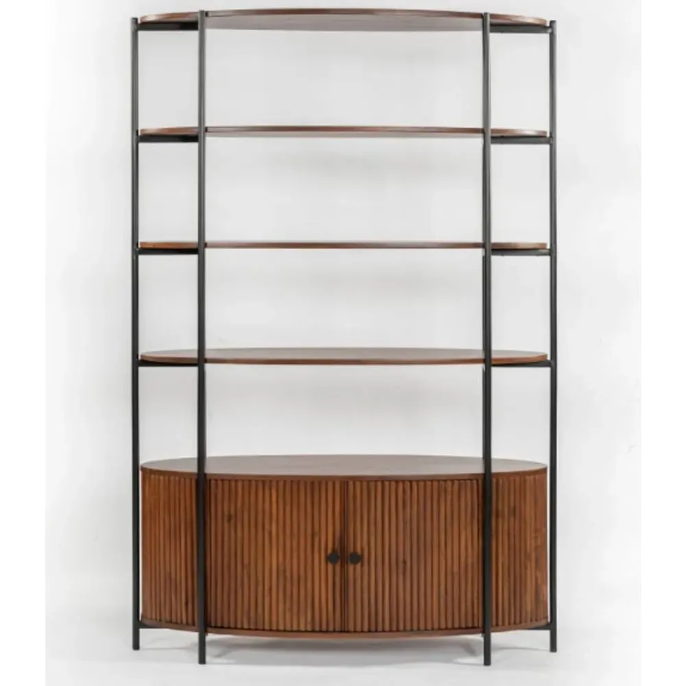 Plano Bookcase with 4 Shelves - Walnut