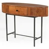 Plano Console Table with Drawer - Walnut