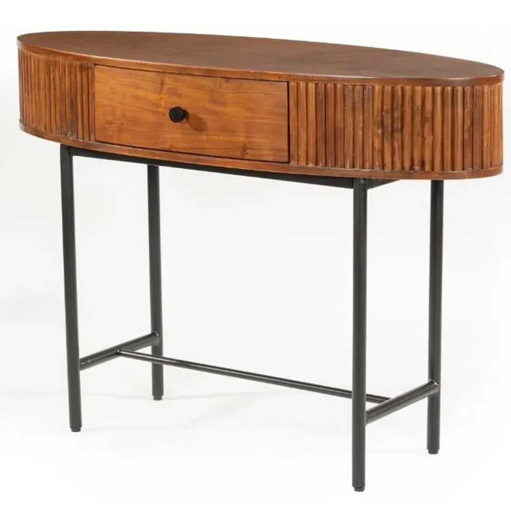 Plano Console Table with Drawer - Walnut