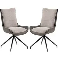 Plano Dining Chairs - Grey, Fabric