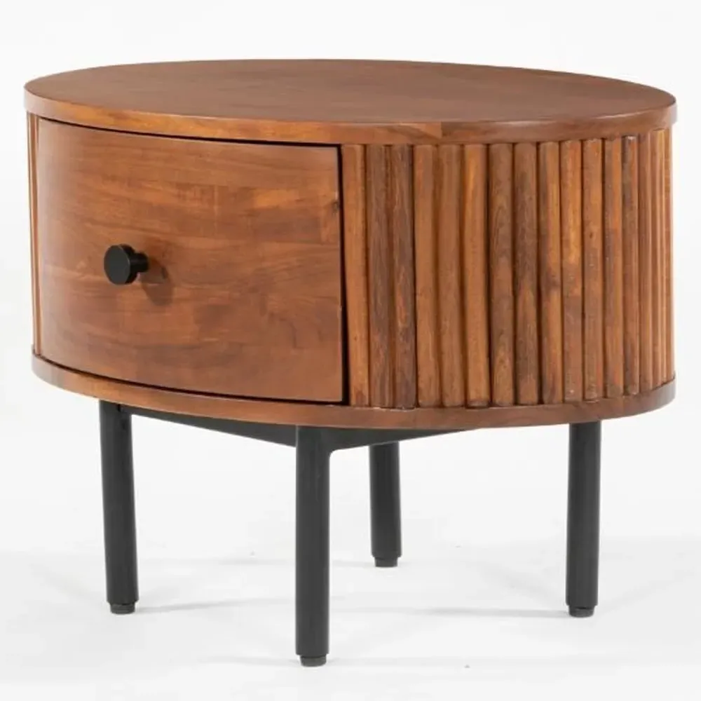 Plano Side Table with Drawer - Walnut image