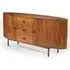 Plano Wooden Sideboard with 2 Doors 3 Drawers - Walnut