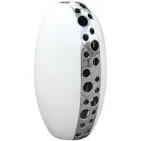 Platinum Floral Small Vase - White, Ceramic