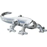 Platinum Gecko Large Sculpture - Ceramic