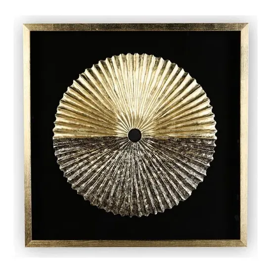 Plato Glass Wall Art in Wooden Frame - Gold product