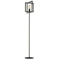 Plaza Square Metal Floor Lamp - Matt Black