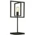 Plaza Square Metal Table Lamp - Matt Black