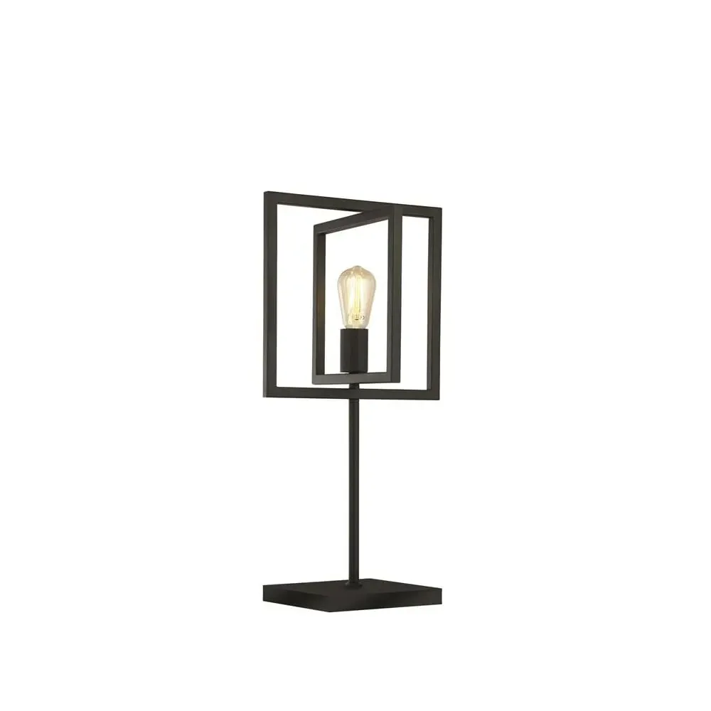 Plaza Square Metal Table Lamp - Matt Black image