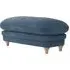 Plumpton Fabric Foot Stool - Denim Blue