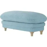 Plumpton Fabric Foot Stool - Duck Egg Blue