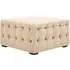 Poerava Upholstered Velvet Footstool - Beige