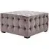Poerava Upholstered Velvet Footstool - Grey