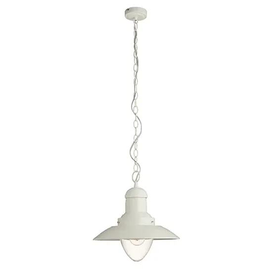 Polperro Ceiling Pendant Light - Cream, Glass image