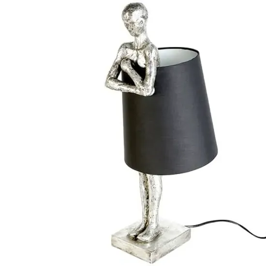 Polyp Man Table Lamp - Silver, Cloth