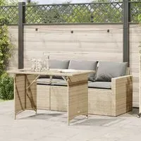 Ponce 3-Seater Outdoor Dining Set - Beige, Rattan