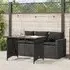Ponce 3-Seater Outdoor Dining Set - Black, Rattan
