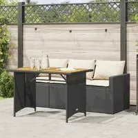 Ponce 3-Seater Outdoor Dining Set - Black, Wood