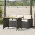 Ponce 3-Seater Outdoor Dining Set - Black, Wood