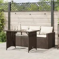 Ponce 3-Seater Outdoor Dining Set - Brown, Rattan