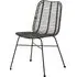 Ponoka Stacking Side Chair - Black, Rattan