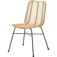 Ponoka Stacking Side Chair - Natural, Rattan