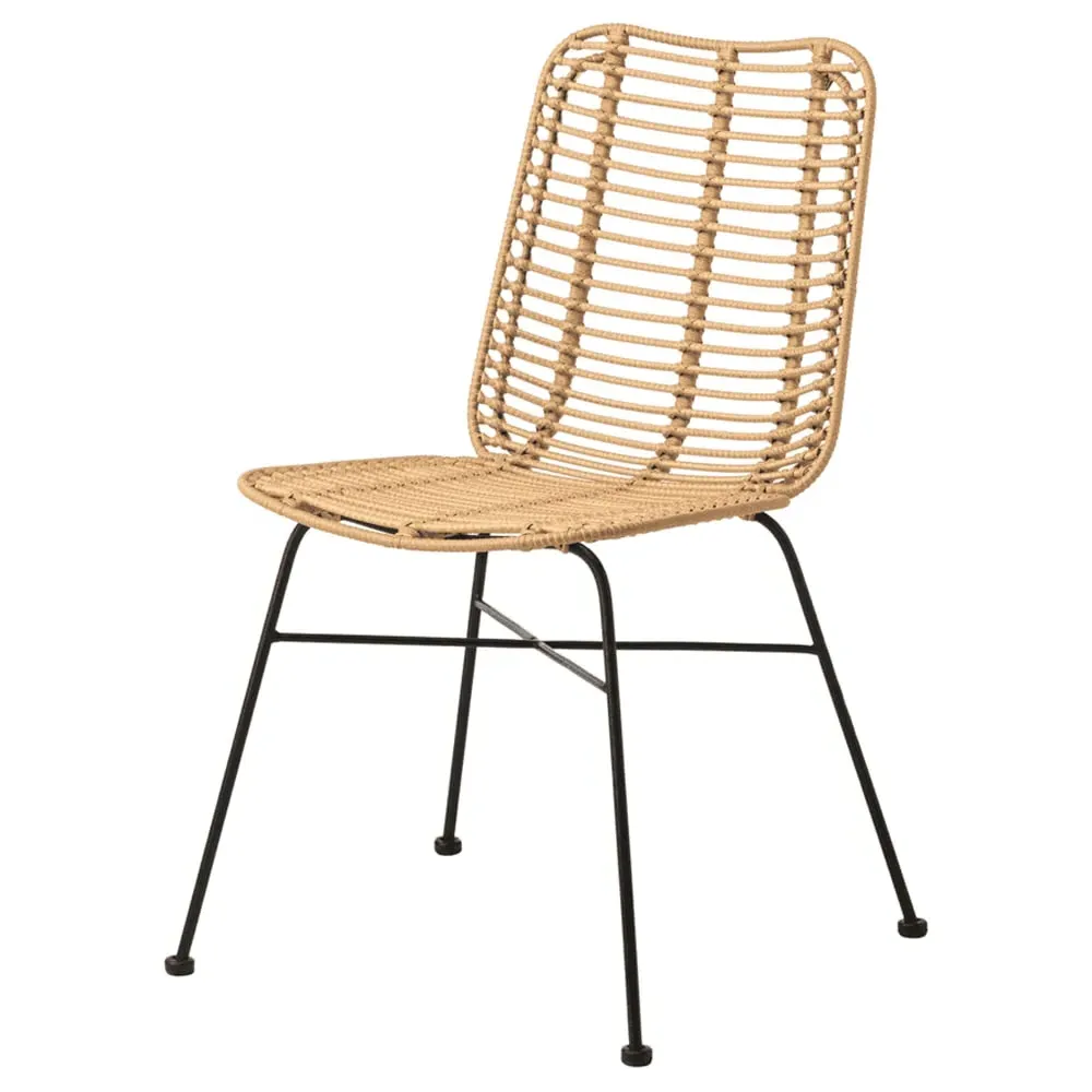 Ponoka Stacking Side Chair - Natural, Rattan