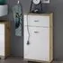Ponoka Storage Cabinet with 1 Door - White, Artisan Oak