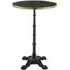 Pontiac 60cm Bar Height Table with Gold Rim - Black Marble, Wood