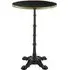 Pontiac 60cm Bar Height Table with Gold Rim - Black, Wood