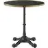 Pontiac 70cm Bistro Table with Gold Rim - Black Marble, Wood