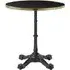 Pontiac 70cm Bistro Table with Gold Rim - Black, Wood