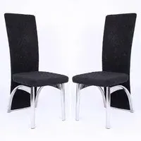Pooler Dining Chairs - Black, Velvet