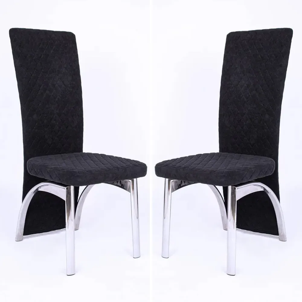 Pooler Dining Chairs - Black, Velvet image