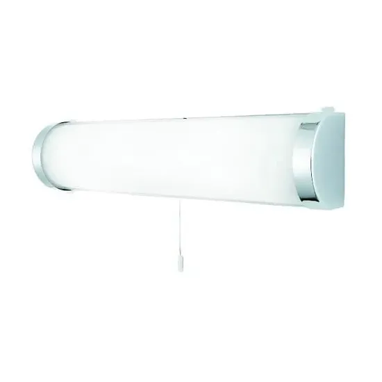 Poplar 2-Light Bathroom Wall Lamp - Chrome, Glass image