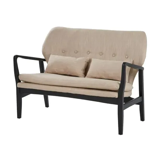 Porrima 2-Seater Sofa - Beige, Birchwood