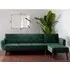 Porrima 3-Seater Sofa Bed with Storage - Green, Velvet