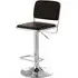 Porrima Bar Stool - Black, Faux Leather
