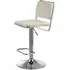 Porrima Bar Stool - White, Faux Leather