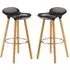 Porrima Bar Stools Pair - Black, Polypropylene