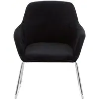 Porrima Fabric Chair - Black, Velvet