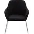 Porrima Fabric Chair - Black, Velvet